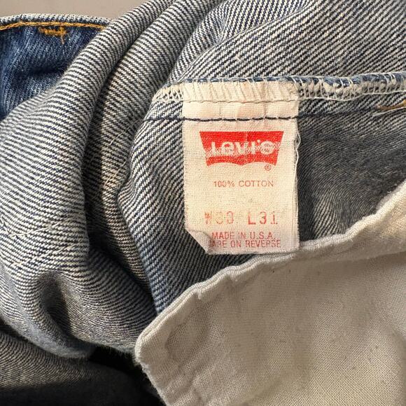VTG 90s Levi's 505‎ Light Wash Straight Leg 38X30 Jeans Made in USA Faded - Picture 6 of 8